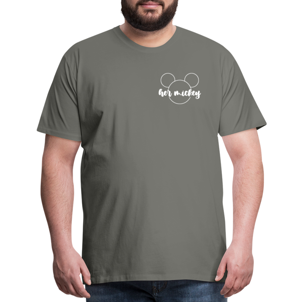 Men's Premium T-Shirt-DL _HER MICKEY_WHITE - asphalt gray