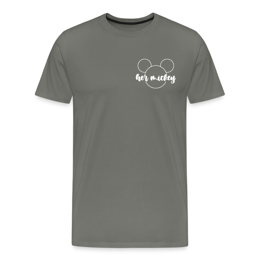 Men's Premium T-Shirt-DL _HER MICKEY_WHITE - asphalt gray