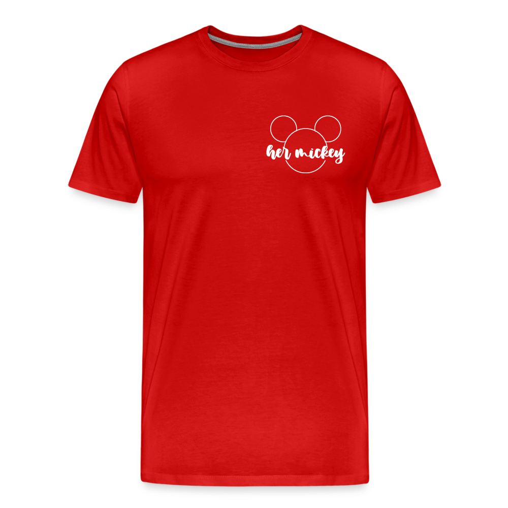 Men's Premium T-Shirt-DL _HER MICKEY_WHITE - red