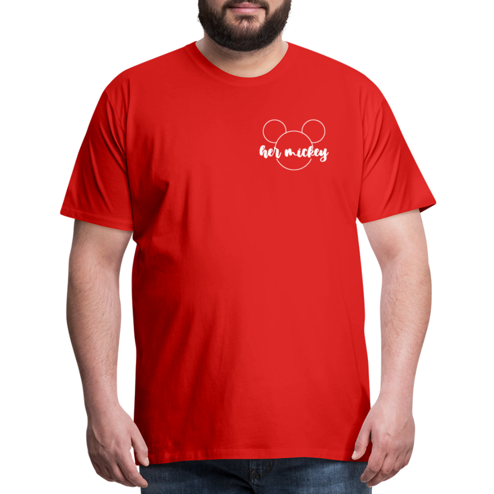 Men's Premium T-Shirt-DL _HER MICKEY_WHITE - red