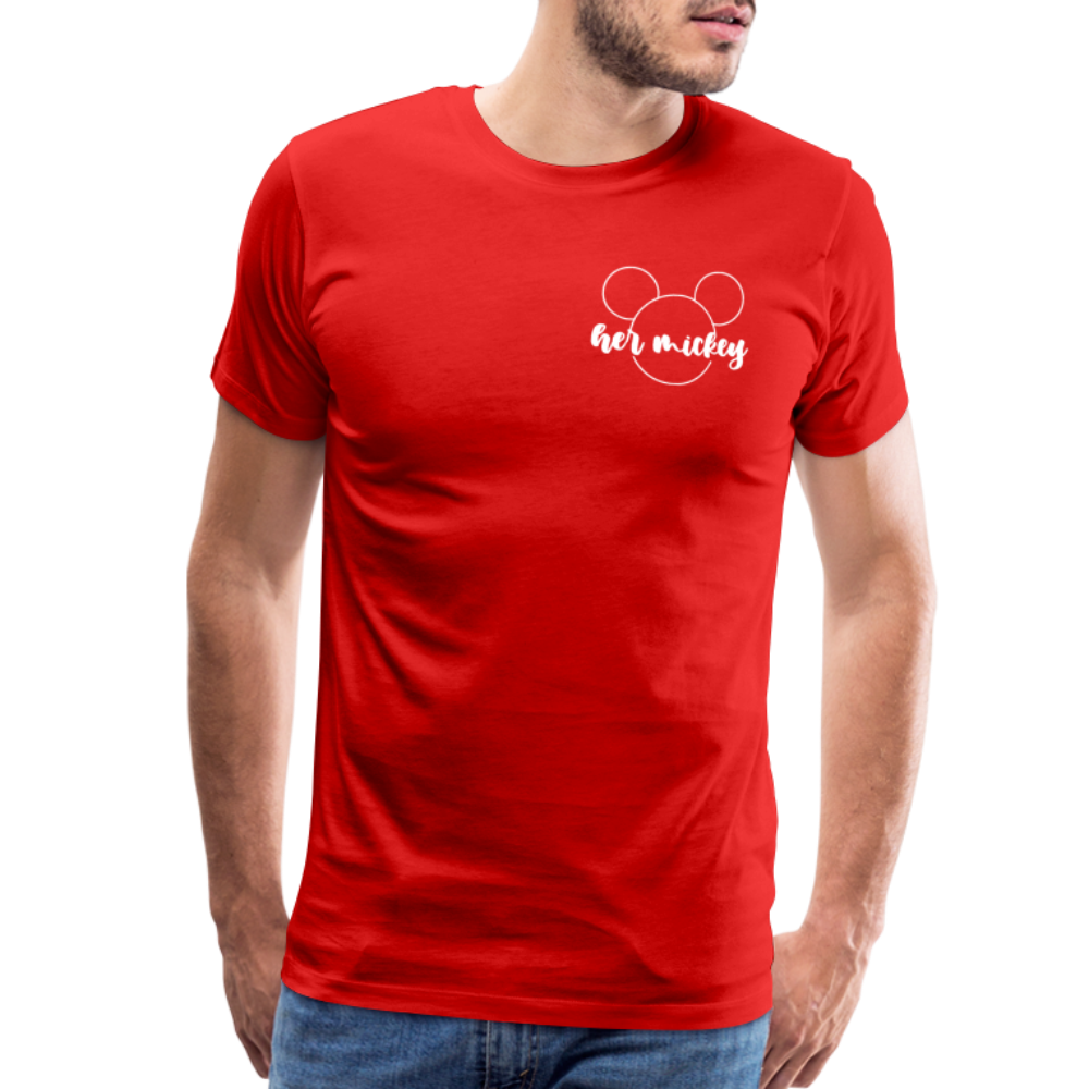 Men's Premium T-Shirt-DL _HER MICKEY_WHITE - red