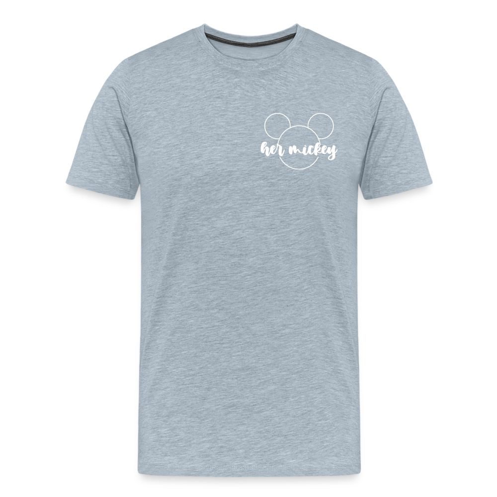 Men's Premium T-Shirt-DL _HER MICKEY_WHITE - heather ice blue