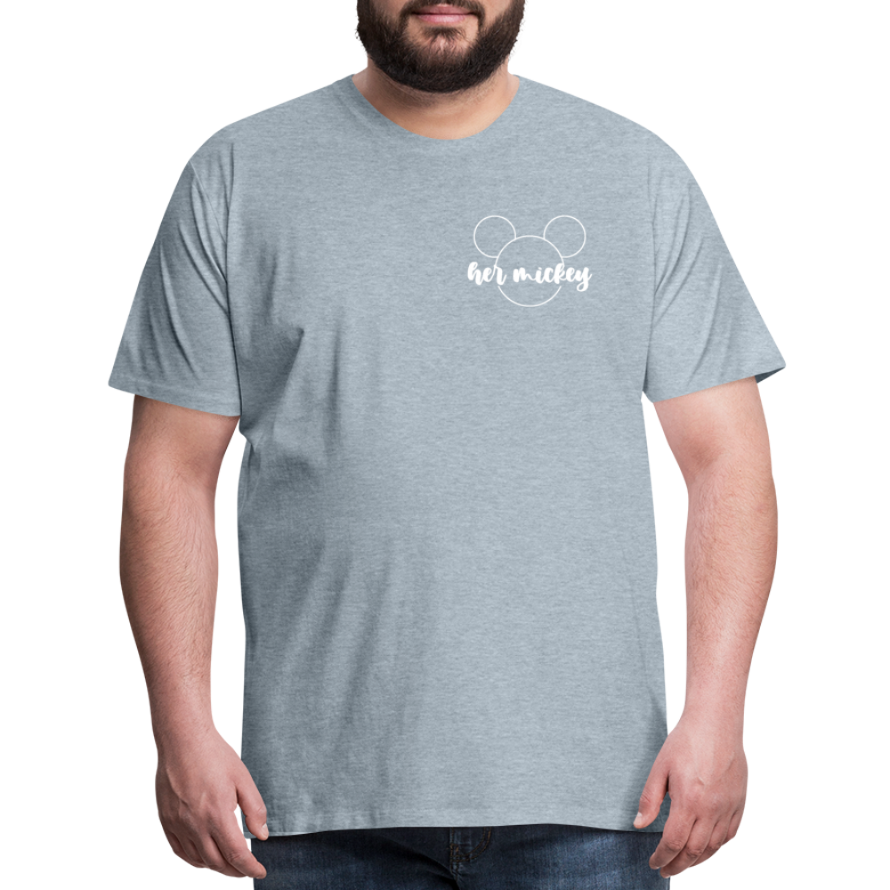 Men's Premium T-Shirt-DL _HER MICKEY_WHITE - heather ice blue