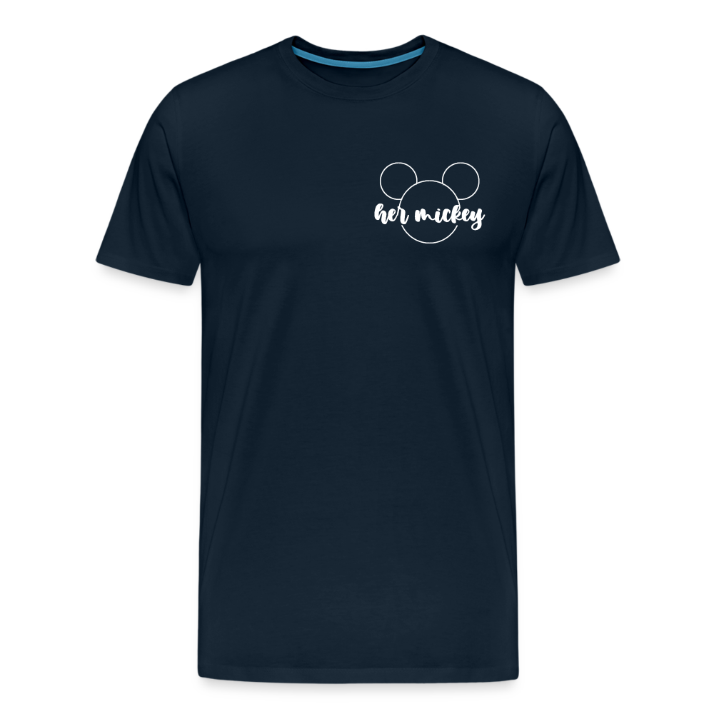 Men's Premium T-Shirt-DL _HER MICKEY_WHITE - deep navy