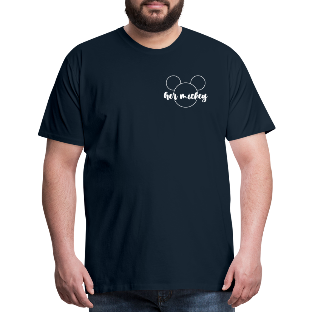 Men's Premium T-Shirt-DL _HER MICKEY_WHITE - deep navy