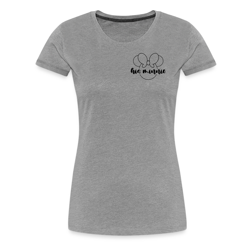 Women’s Premium T-Shirt-DL_HIS MINNIE - heather gray