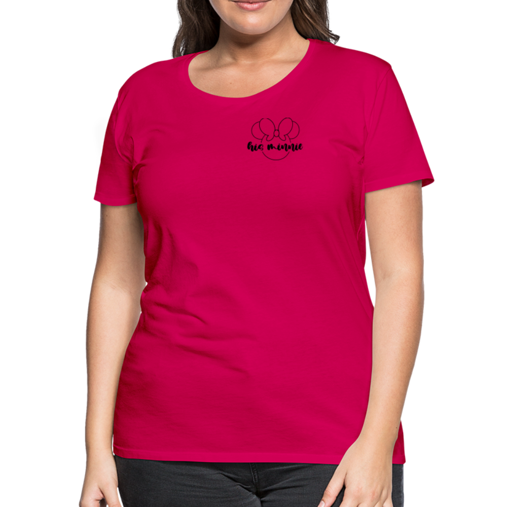 Women’s Premium T-Shirt-DL_HIS MINNIE - dark pink