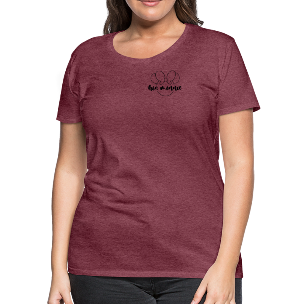 Women’s Premium T-Shirt-DL_HIS MINNIE - heather burgundy