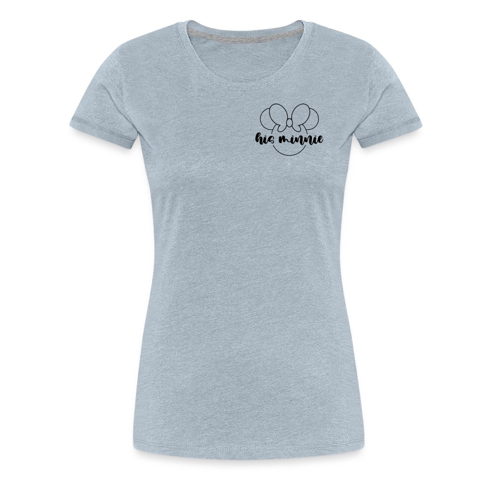 Women’s Premium T-Shirt-DL_HIS MINNIE - heather ice blue
