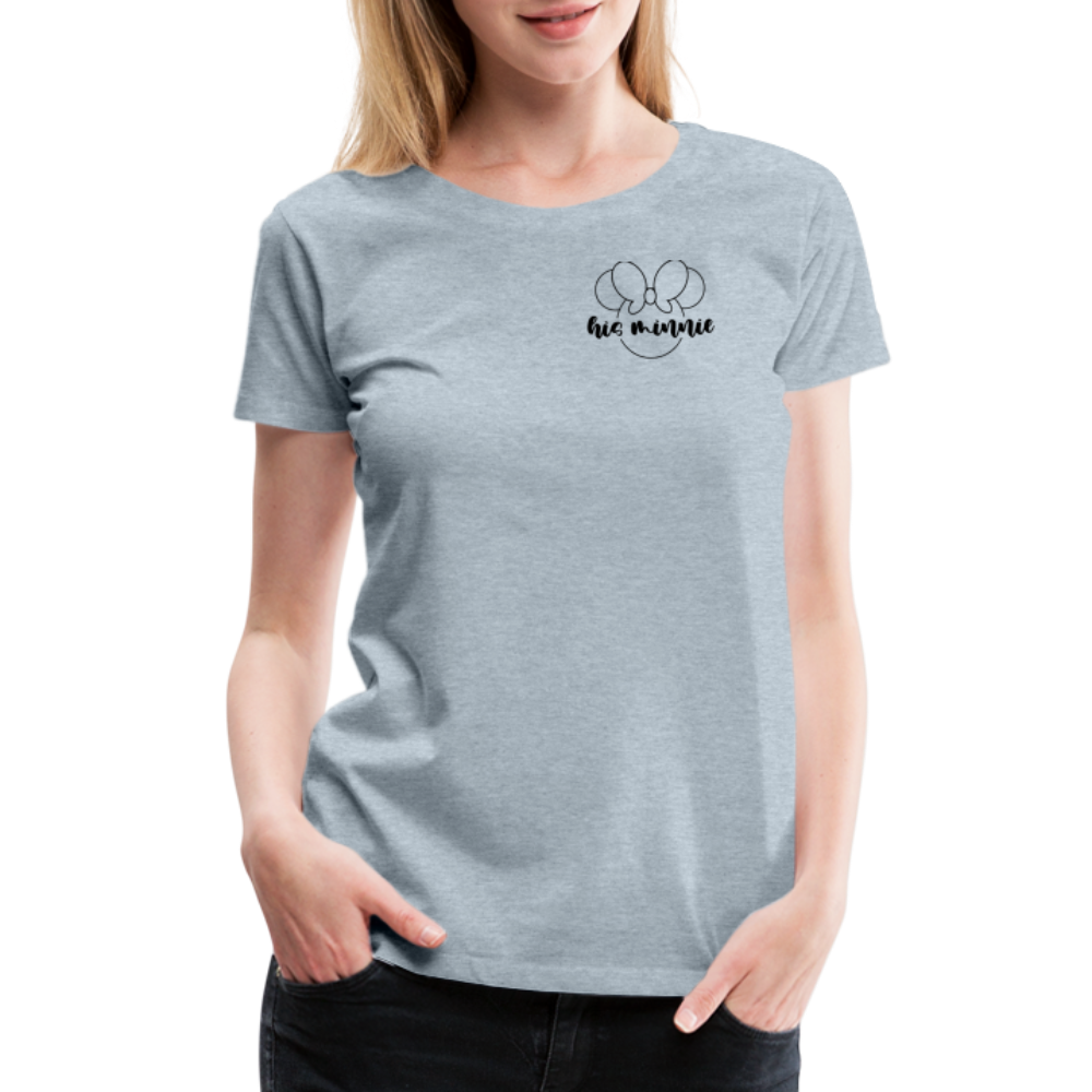 Women’s Premium T-Shirt-DL_HIS MINNIE - heather ice blue