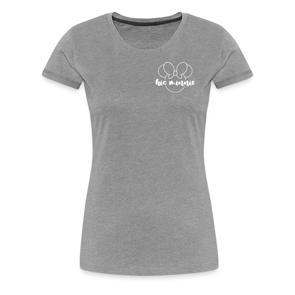 Women’s Premium T-Shirt-DL_HIS MINNIE WHITE - heather gray