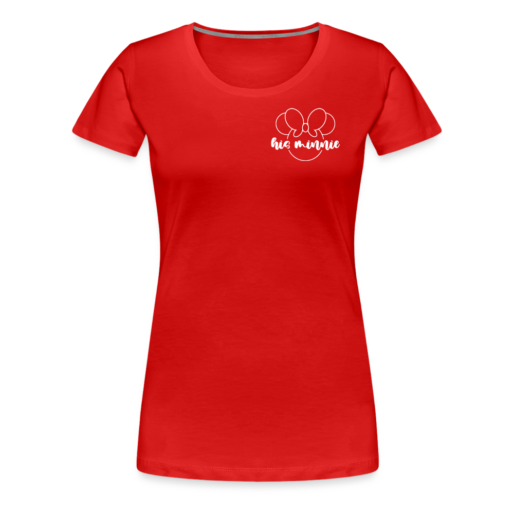Women’s Premium T-Shirt-DL_HIS MINNIE WHITE - red