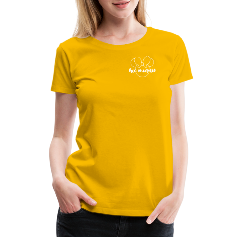 Women’s Premium T-Shirt-DL_HIS MINNIE WHITE - sun yellow