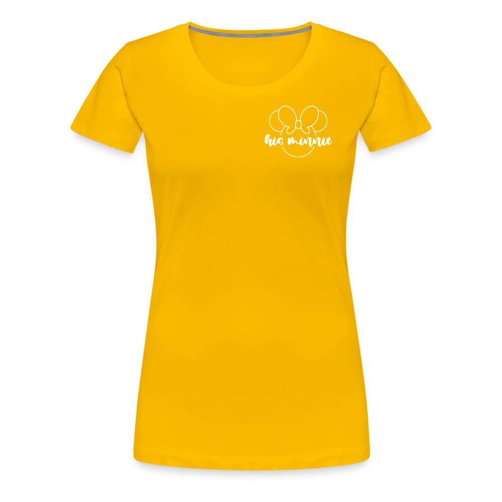Women’s Premium T-Shirt-DL_HIS MINNIE WHITE - sun yellow