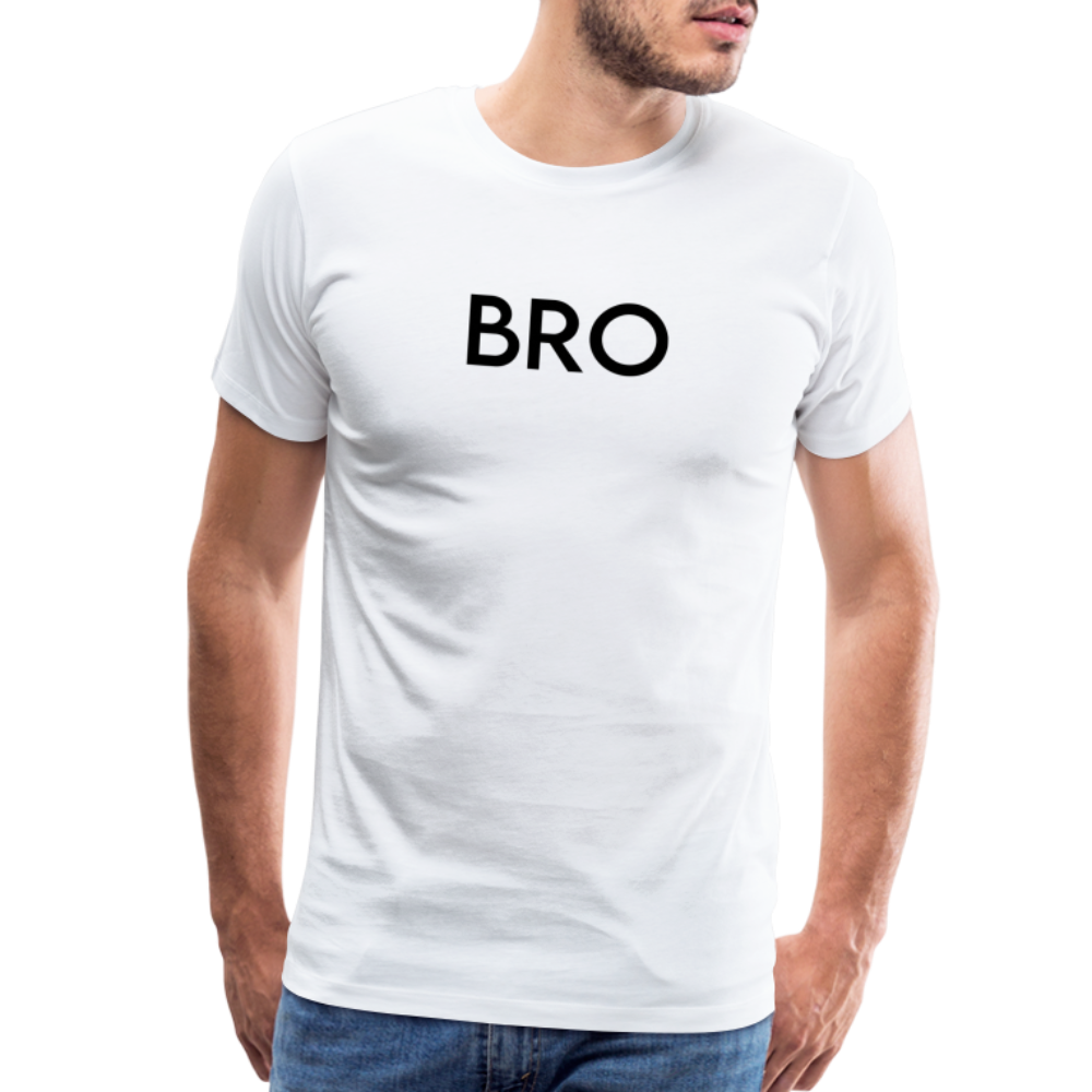 Men's Premium T-Shirt-LM_BRO - white