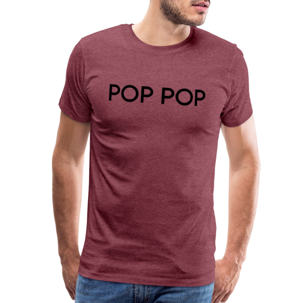 Men's Premium T-Shirt- LM- POPPOP - heather burgundy