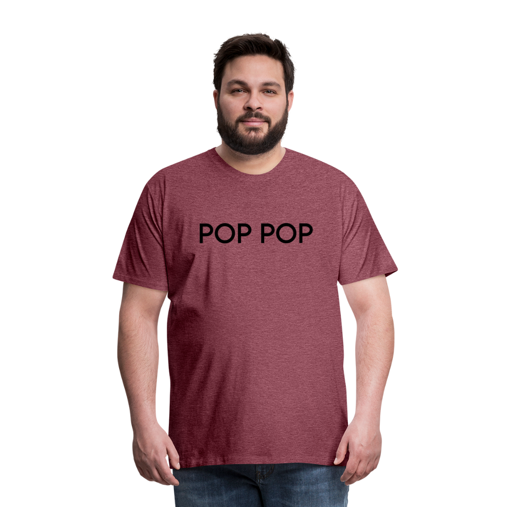 Men's Premium T-Shirt- LM- POPPOP - heather burgundy