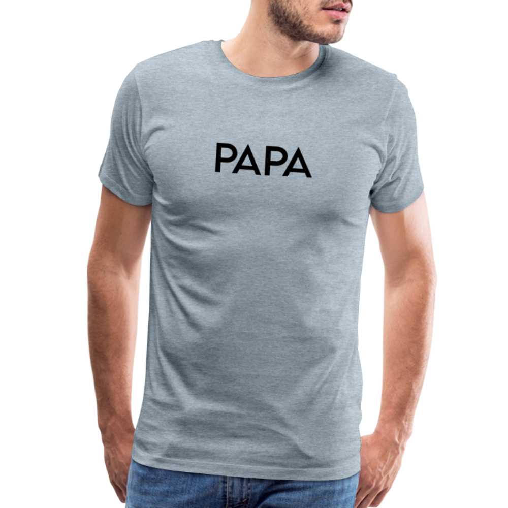 Men's Premium T-Shirt- LM -PAPA - heather ice blue
