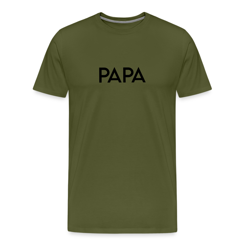 Men's Premium T-Shirt- LM -PAPA - olive green