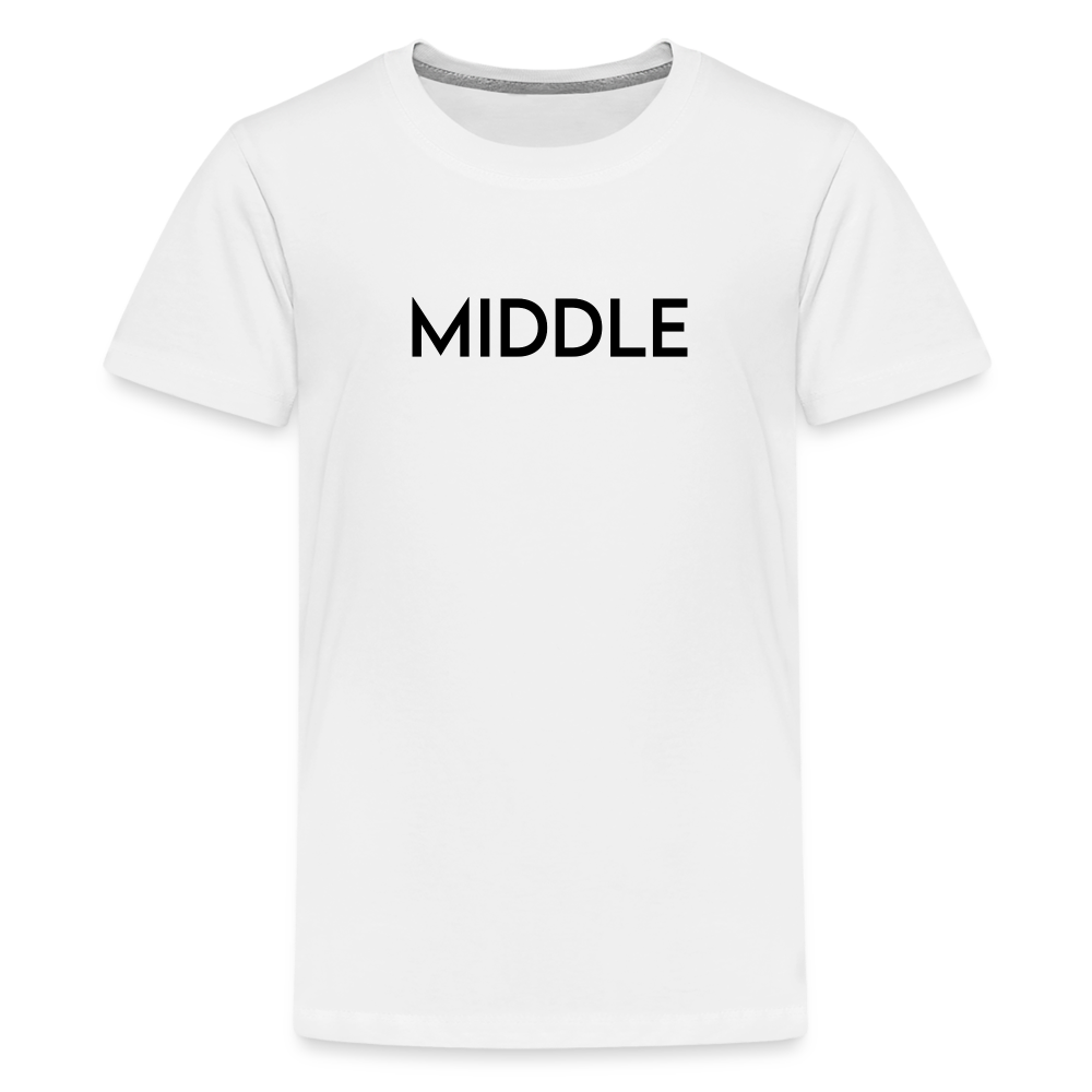 Kids' Premium T-Shirt BN MIDDLE BLACK - white