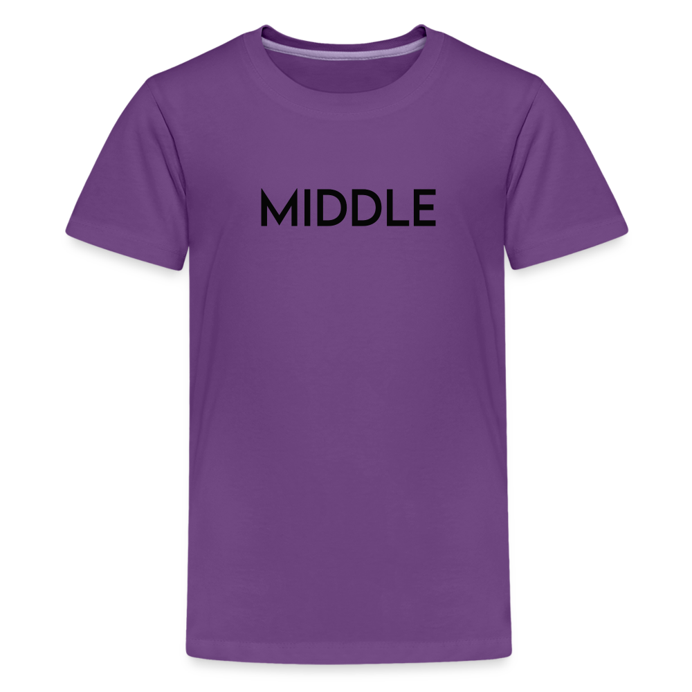 Kids' Premium T-Shirt BN MIDDLE BLACK - purple