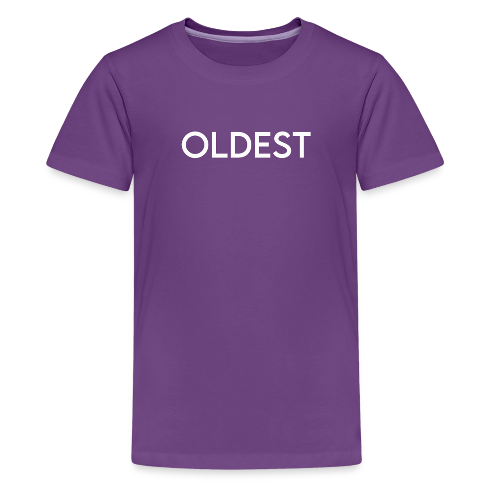 Kids' Premium T-Shirt BN OLDEST WHITE - purple