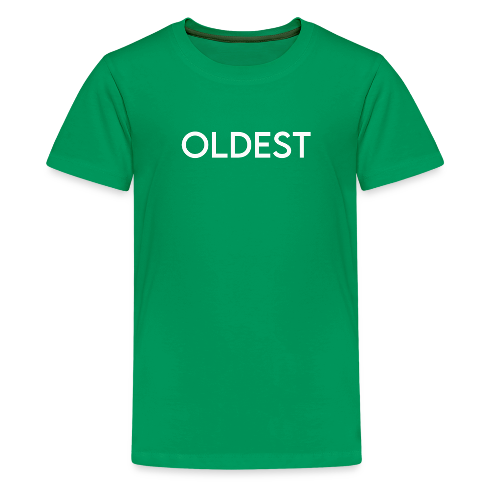 Kids' Premium T-Shirt BN OLDEST WHITE - kelly green