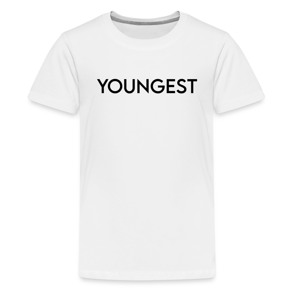 Kids' Premium T-Shirt BN YOUNGEST BLACK - white