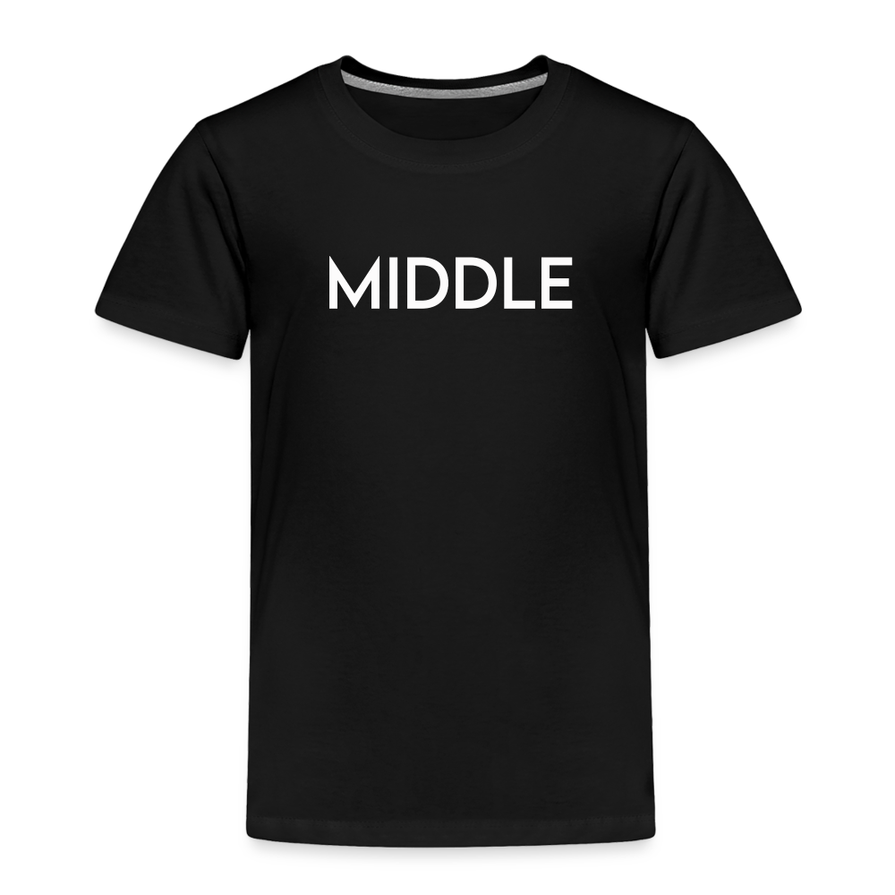 Toddler Premium T-Shirt BN MIDDLE WHITE - black
