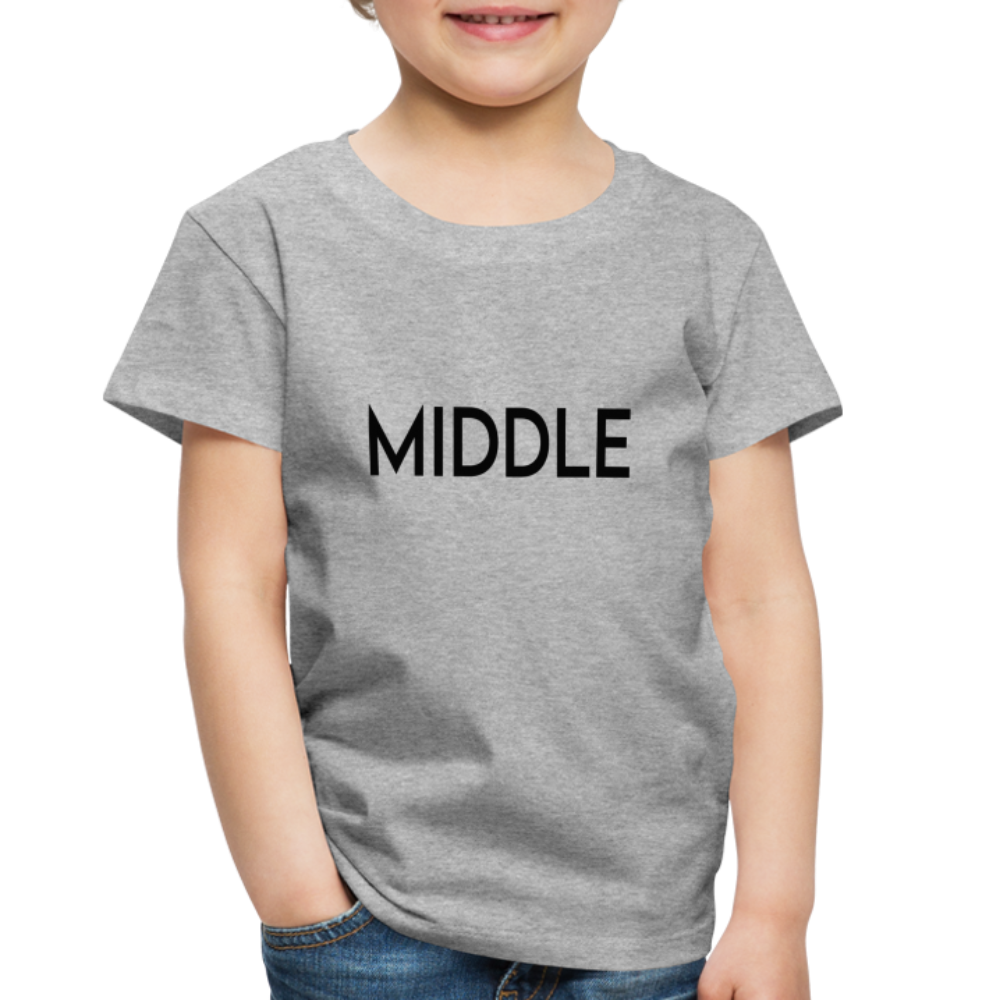 Toddler Premium T-Shirt BN MIDDLE BLACK - heather gray