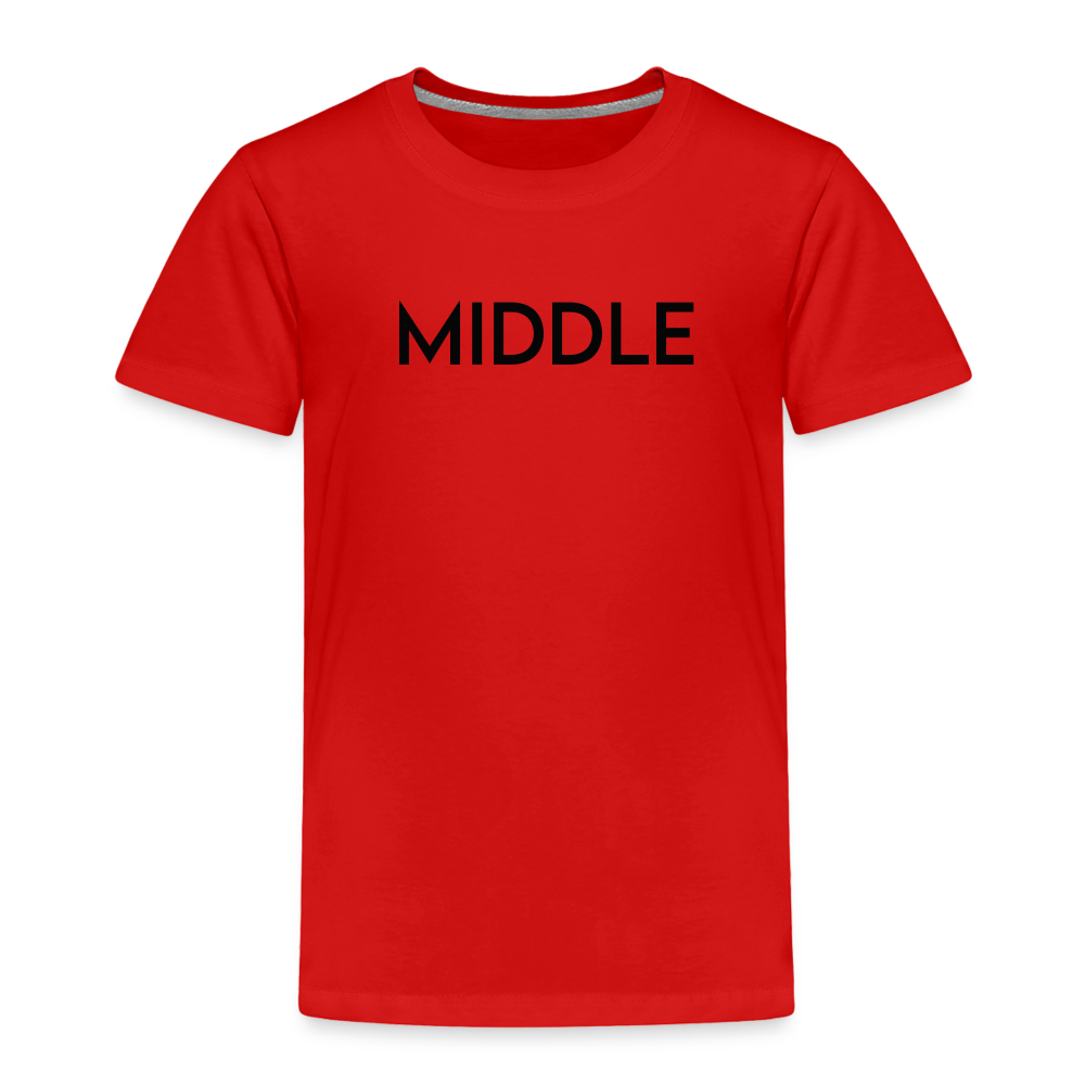 Toddler Premium T-Shirt BN MIDDLE BLACK - red