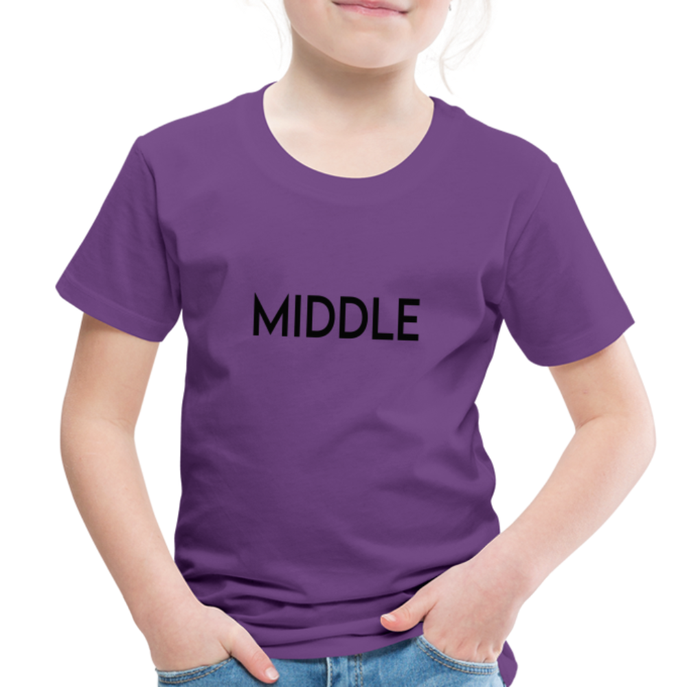 Toddler Premium T-Shirt BN MIDDLE BLACK - purple