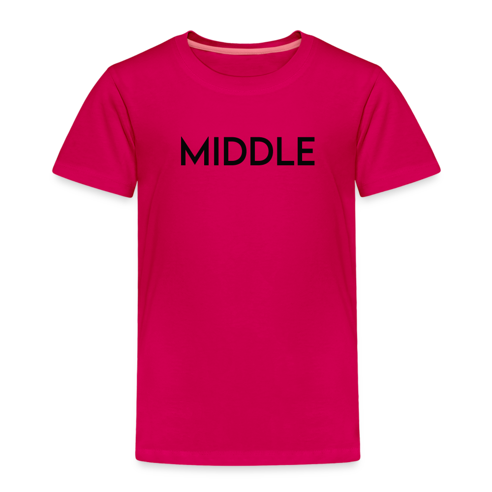 Toddler Premium T-Shirt BN MIDDLE BLACK - dark pink