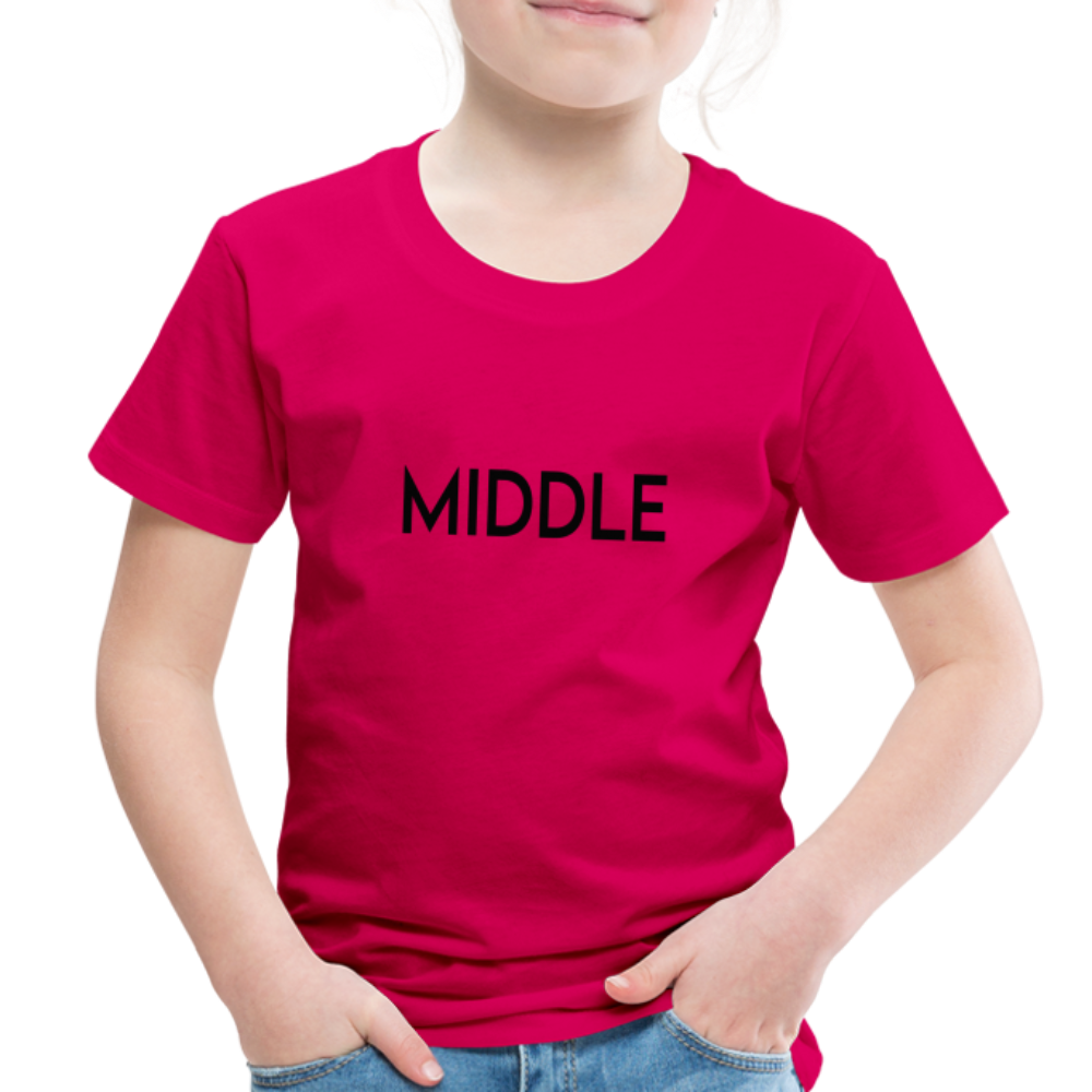 Toddler Premium T-Shirt BN MIDDLE BLACK - dark pink
