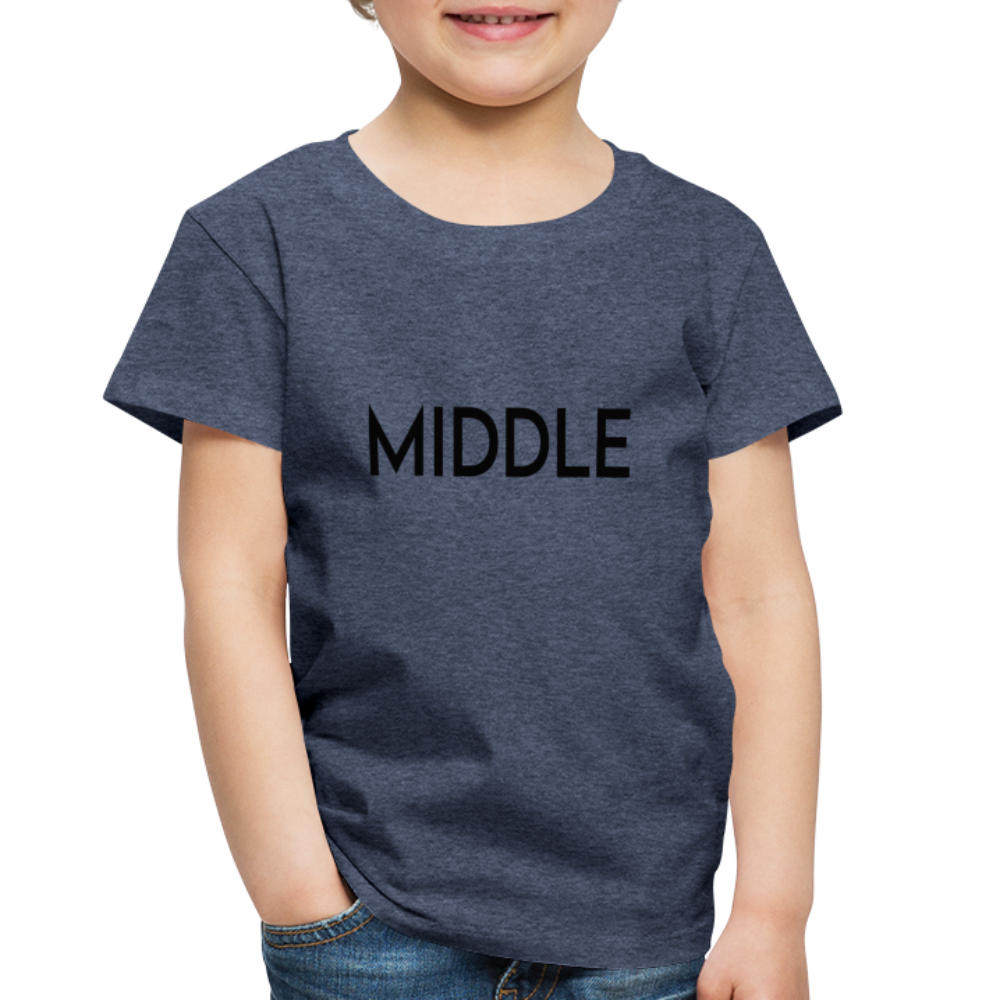 Toddler Premium T-Shirt BN MIDDLE BLACK - heather blue