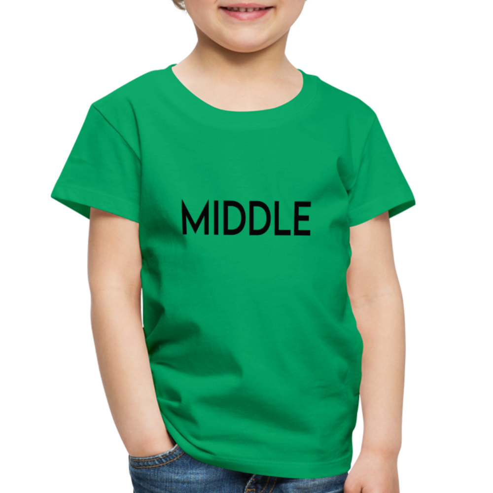 Toddler Premium T-Shirt BN MIDDLE BLACK - kelly green