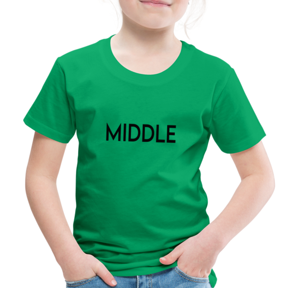 Toddler Premium T-Shirt BN MIDDLE BLACK - kelly green