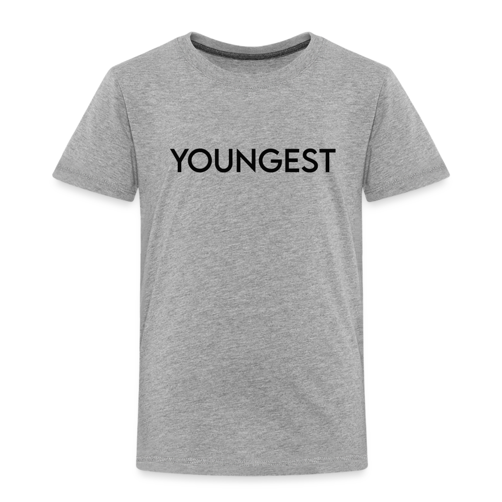 Toddler Premium T-Shirt BN YOUNGEST BLACK - heather gray