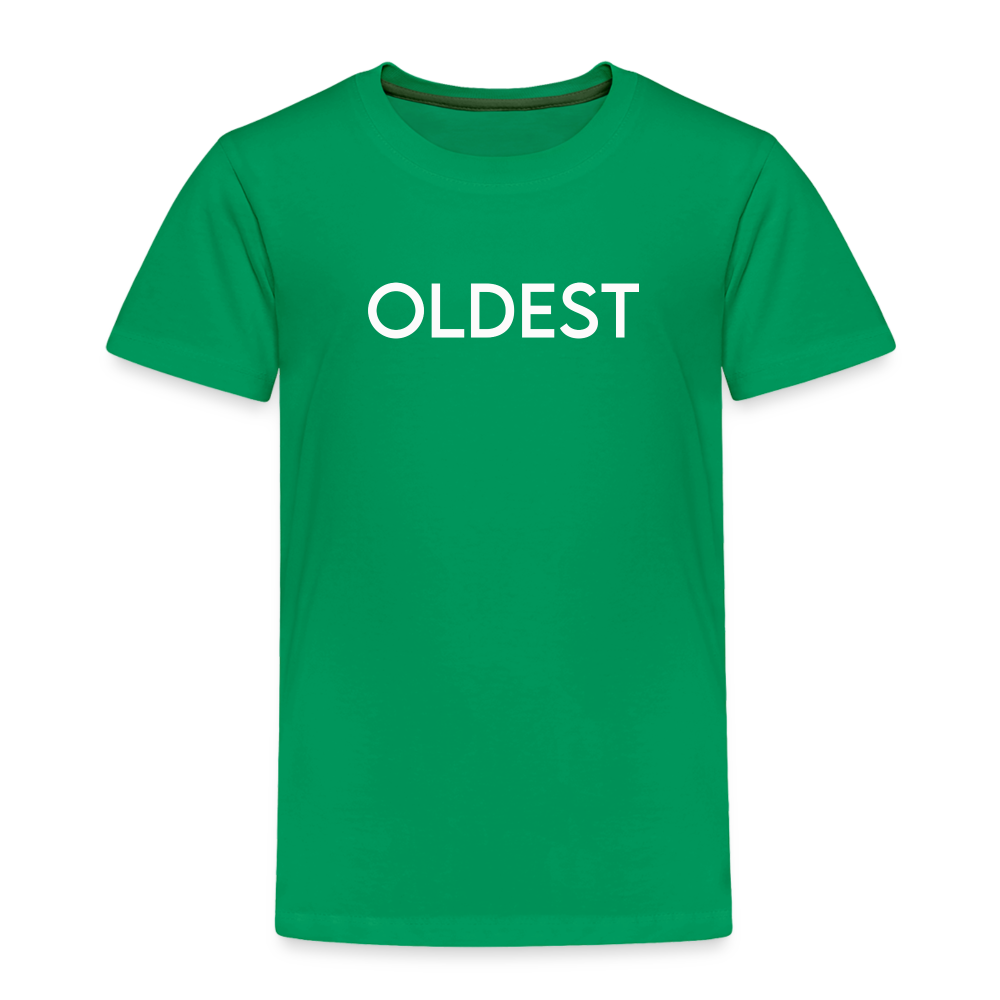 Toddler Premium T-Shirt BN OLDEST WHITE - kelly green
