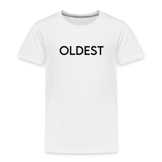 Toddler Premium T-Shirt BN OLDEST BLACK - white