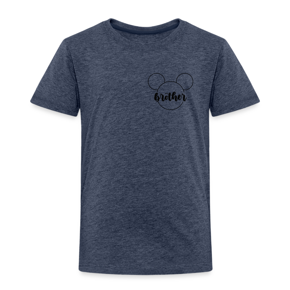 Toddler Premium T-Shirt BN MICKEY BROTHER BLACK - heather blue