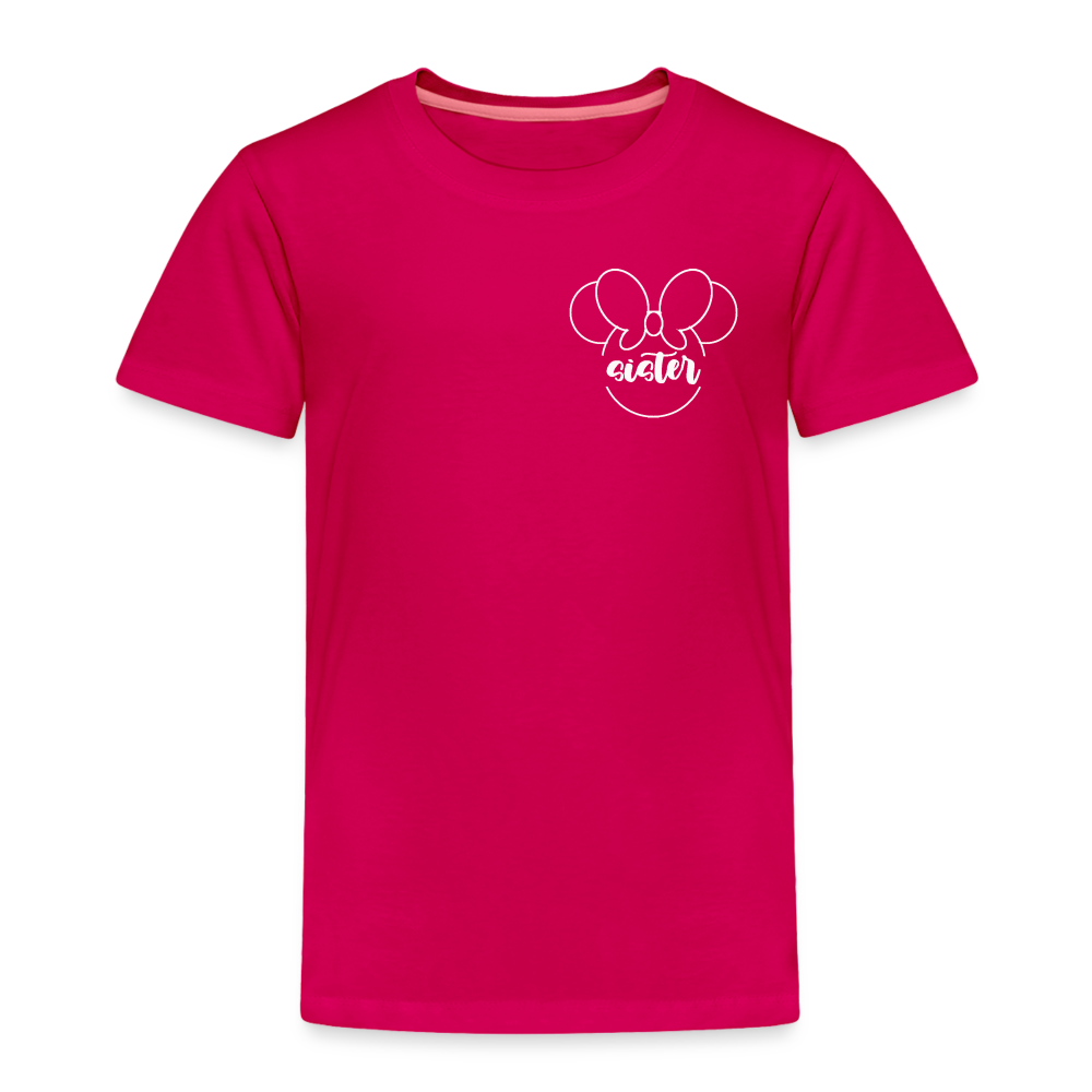 Toddler Premium T-Shirt BN MINNIE SISTER - dark pink