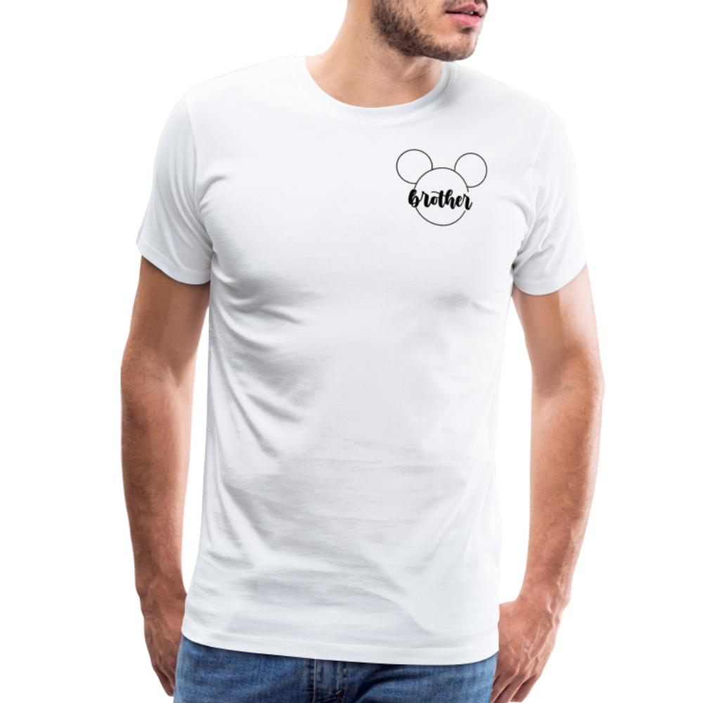 Men's Premium T-Shirt BN MICKEY BROTHER BLACK - white