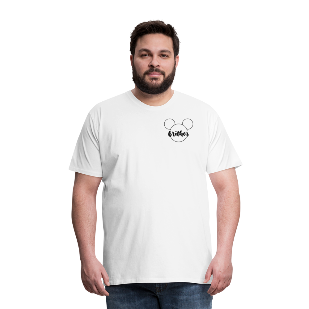 Men's Premium T-Shirt BN MICKEY BROTHER BLACK - white