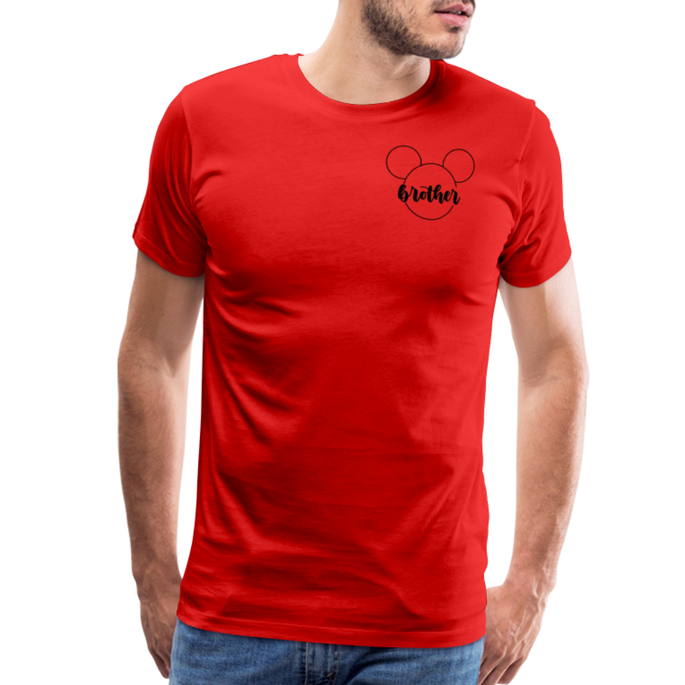 Men's Premium T-Shirt BN MICKEY BROTHER BLACK - red