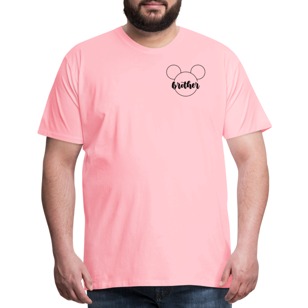 Men's Premium T-Shirt BN MICKEY BROTHER BLACK - pink