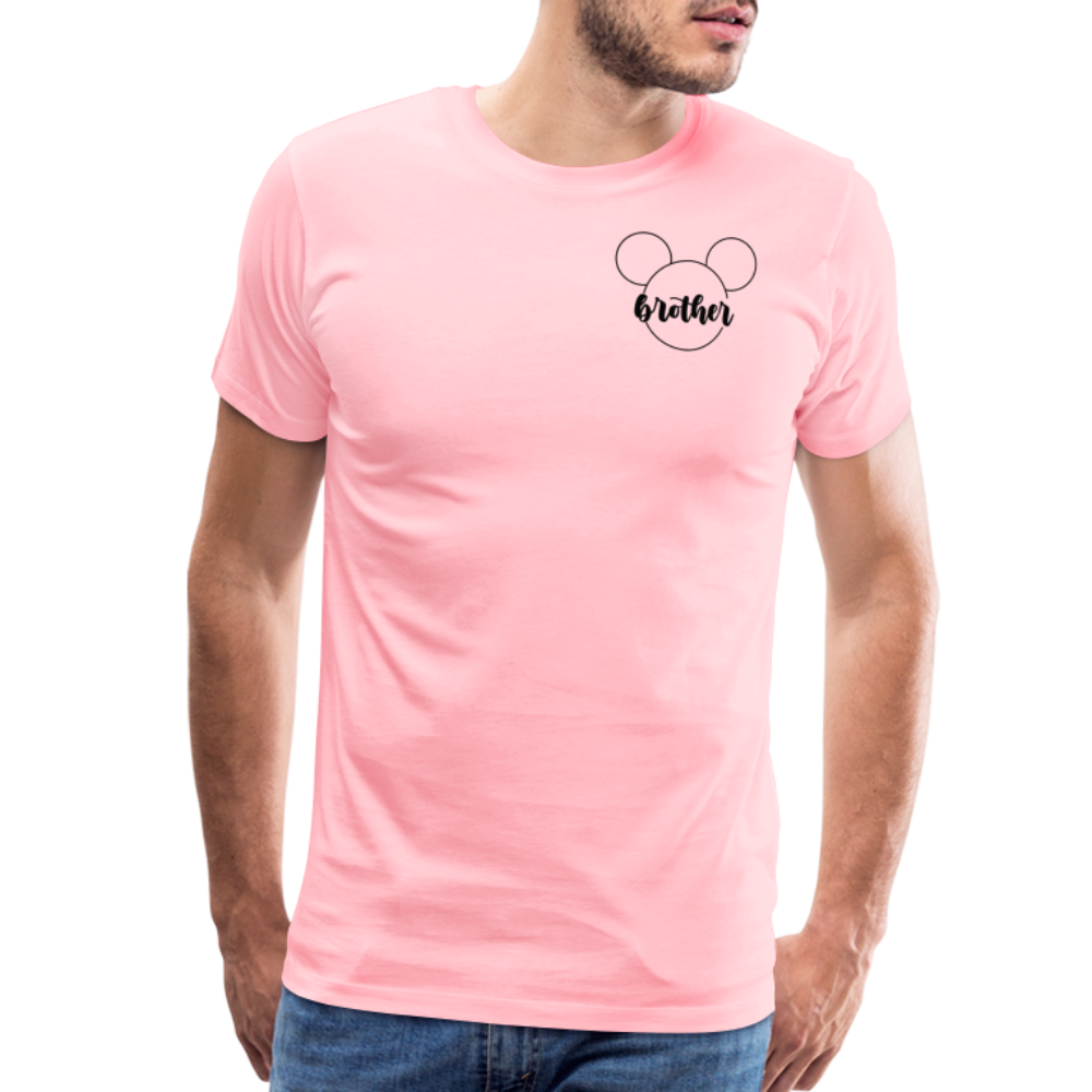 Men's Premium T-Shirt BN MICKEY BROTHER BLACK - pink