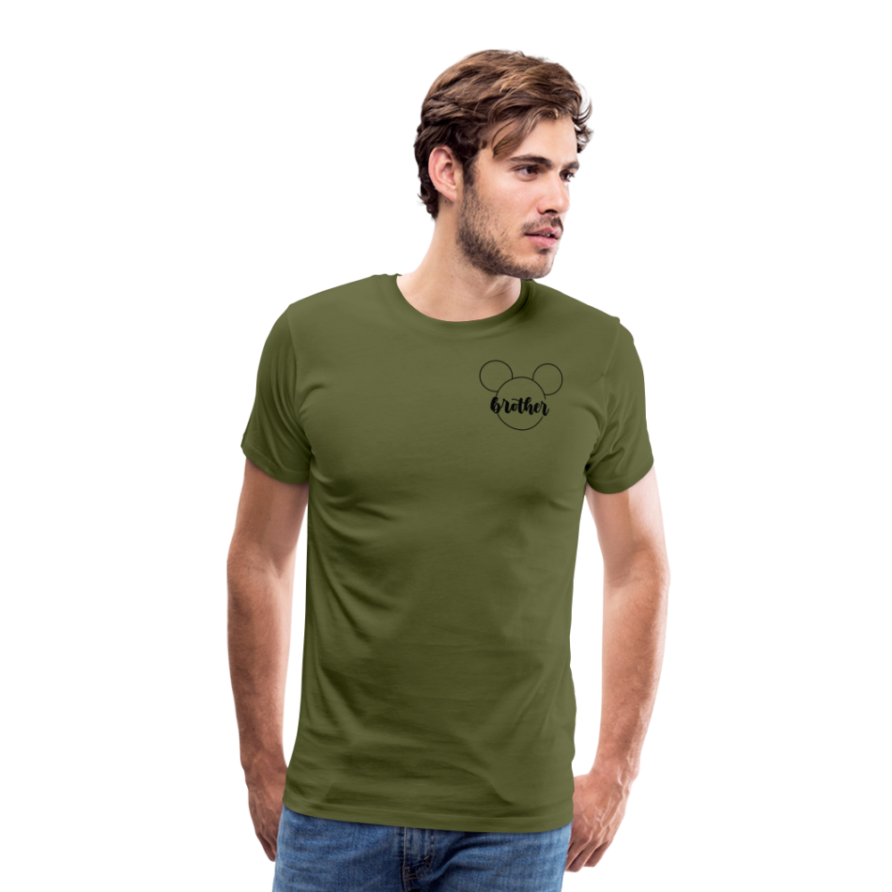 Men's Premium T-Shirt BN MICKEY BROTHER BLACK - olive green