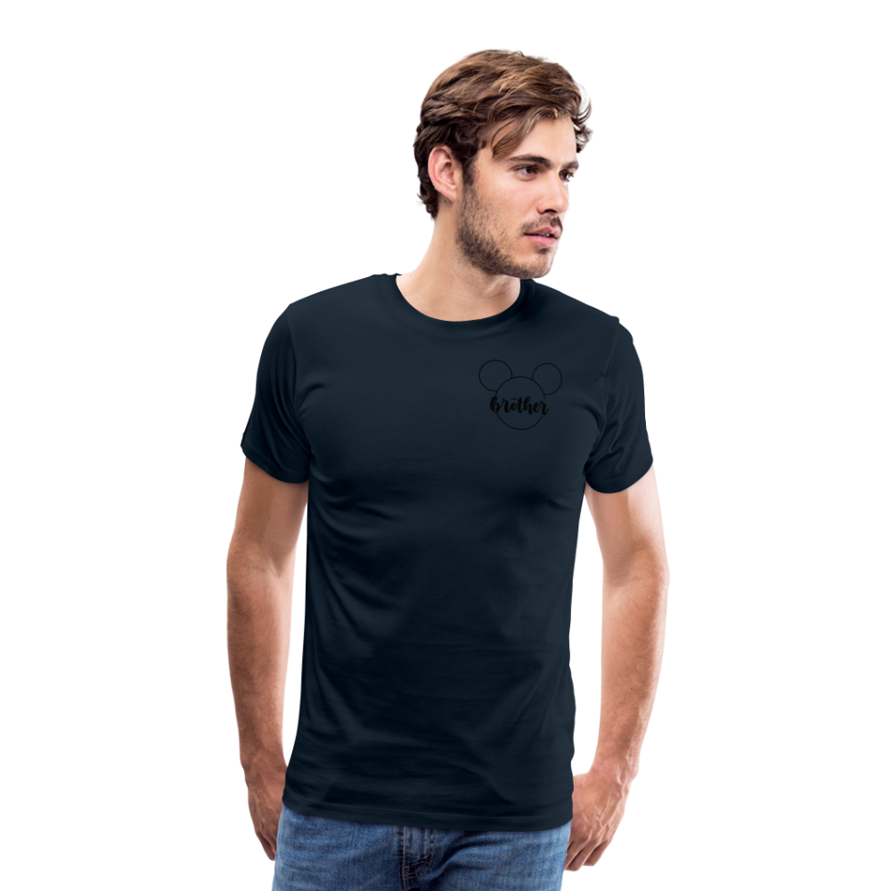 Men's Premium T-Shirt BN MICKEY BROTHER BLACK - deep navy