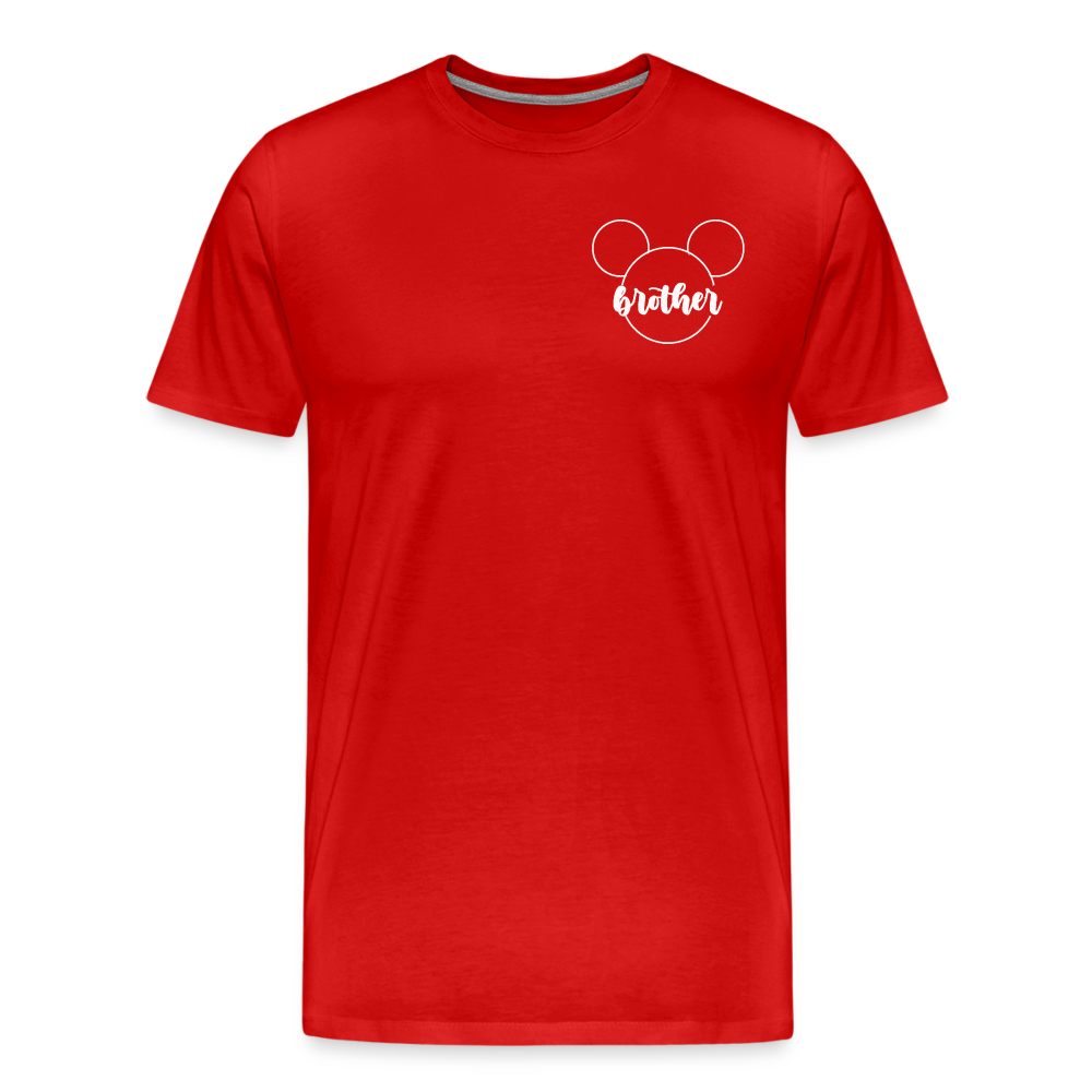 Men's Premium T-Shirt BN MICKEY BROTHER WHITE - red
